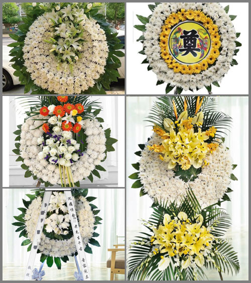 山东青岛平度市李园街道崔家烟村花圈速递
